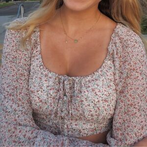 Floral Crop Long Sleeve - Princess Polly